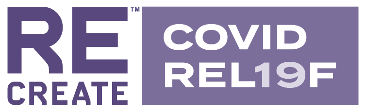ReCreate COVID Rel19F (relief) logo for the $1 cannabis tincture program