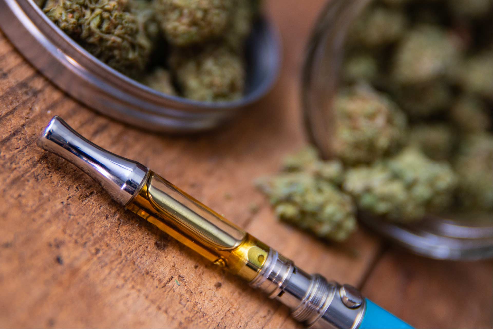 Cannabis vape and cannabis flower, two effective forms of cannabis medicine.