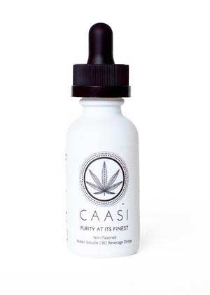 CAASI Water Soluable CBD Beverage Drops bottle containing CBD that easily mixes with drinks