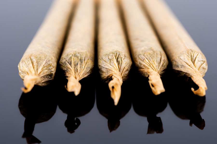 Five cannabis pre-rolls. Pre-rolls are convenient, portable and beginner-friendly.